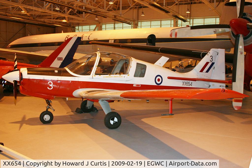 XX654, 1974 Scottish Aviation Bulldog T.1 C/N BH.120/312, Preserved in the RAF Museum.
