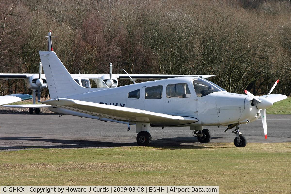 G-GHKX, 1982 Piper PA-28-161 Cherokee Warrior II C/N 28-8416005, Privately owned. Diesel engine conversion.