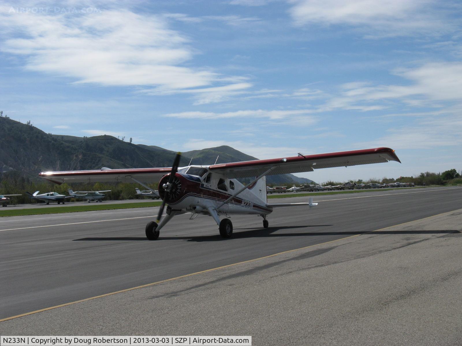 N233N, 1956 De Havilland Canada U-6A Beaver (DHC-2) C/N 976/1632, 1956 DeHavilland (Canada) DHC-2 Mk 1 BEAVER, Baron MK2000 Special Edition, P&W R-985 Wasp Jr. 450 Hp radial, stopped for transient spotting