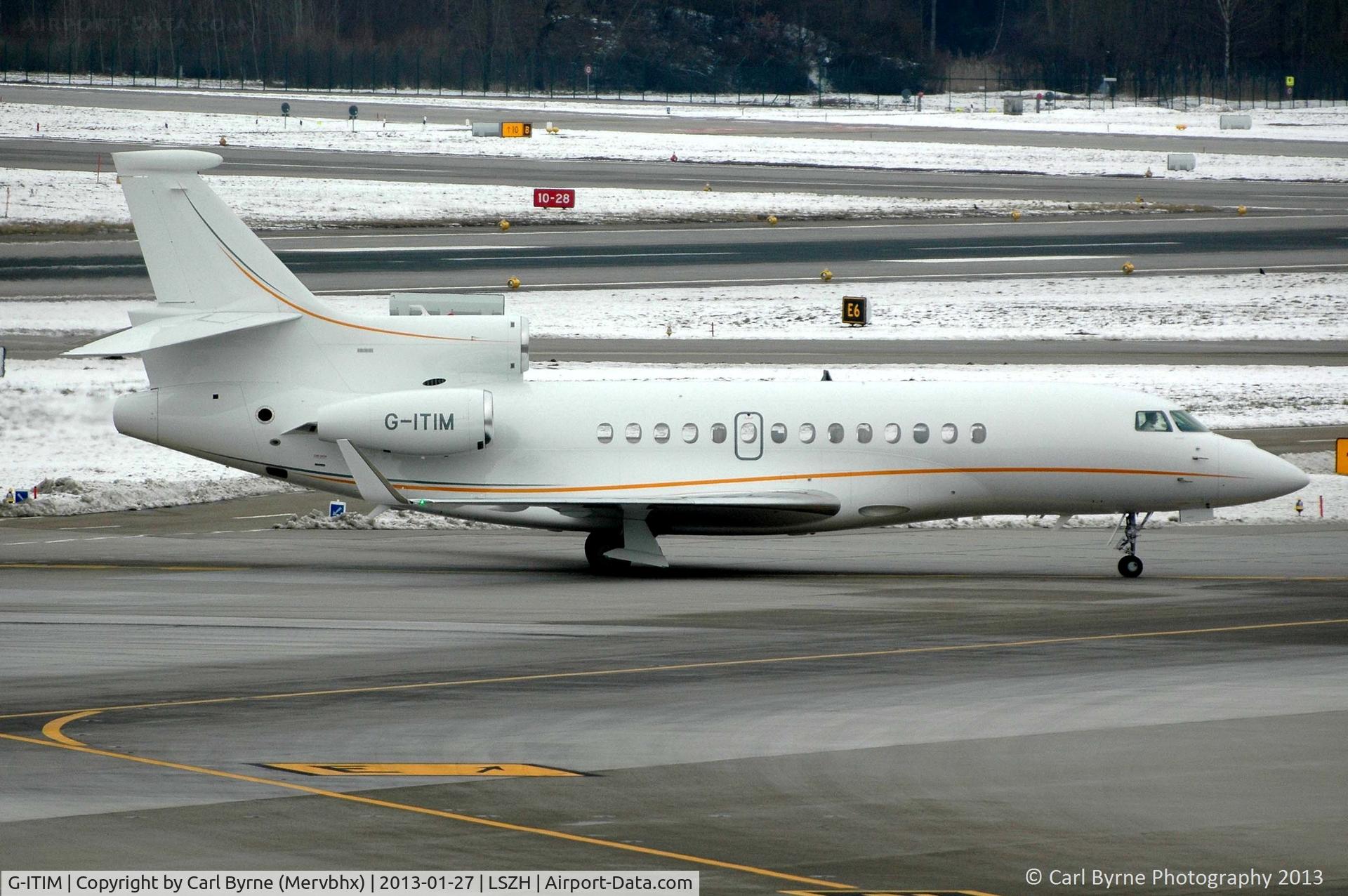 G-ITIM, 2011 Dassault Falcon 7X C/N 128, Taken from the Spectator Terrace.