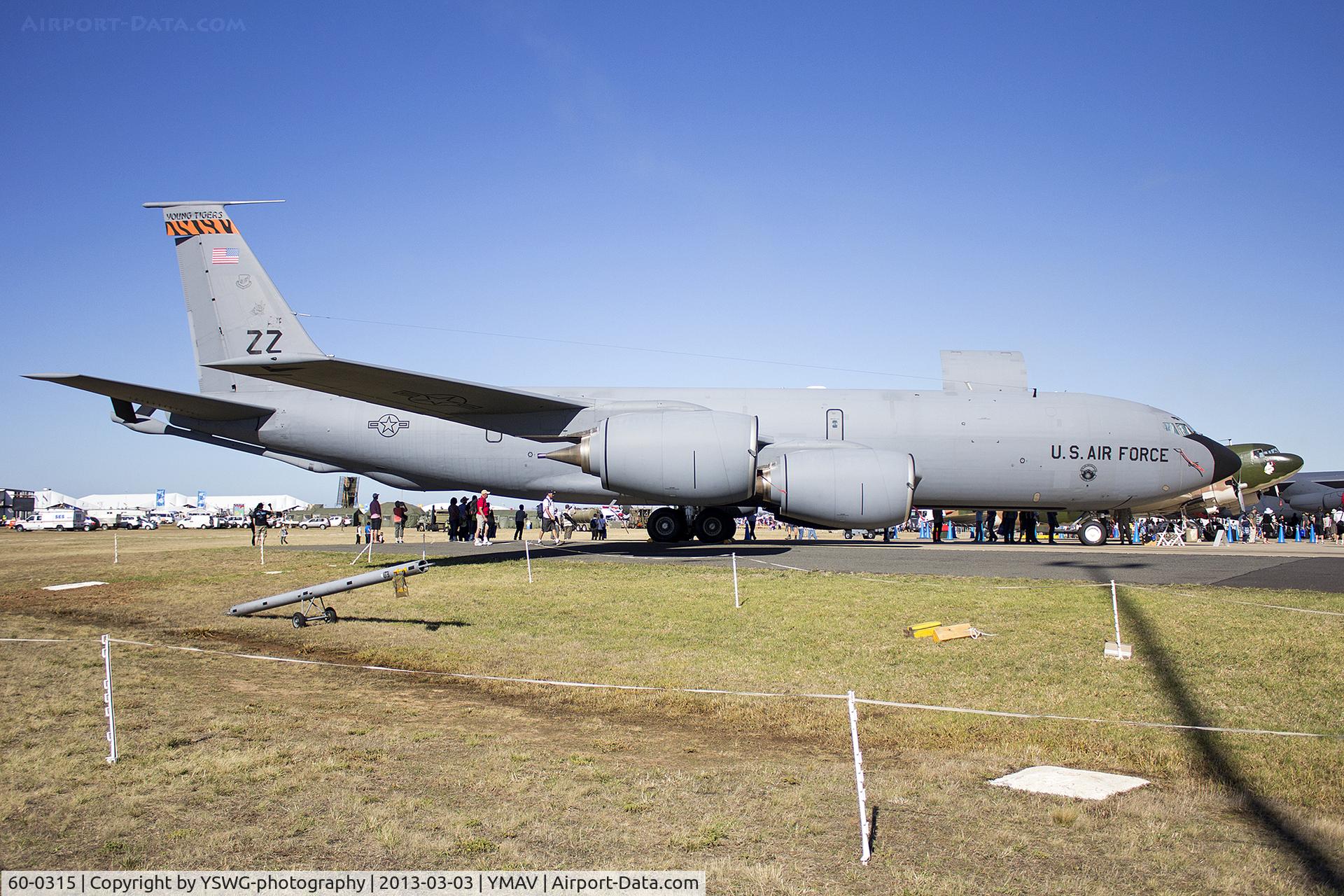 60-0315, 1960 Boeing KC-135R Stratotanker C/N 18090, U.S. Air Force (60-0315) KC-135R Stratotanker on display at the 2013 Avalon Airshow.