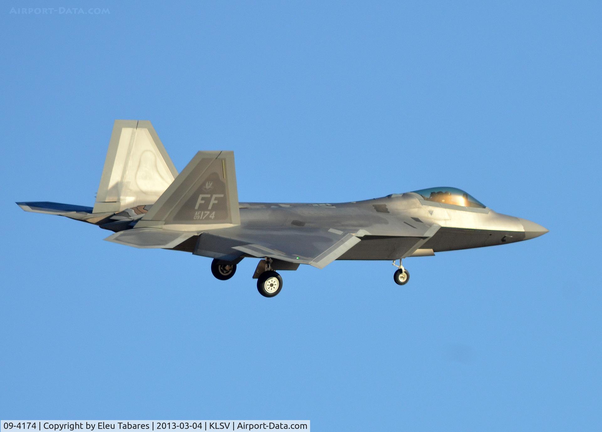 09-4174, Lockheed Martin F-22A Raptor C/N 4174, Taken during Red Flag Exercise at Nellis Air Force Base, Nevada.