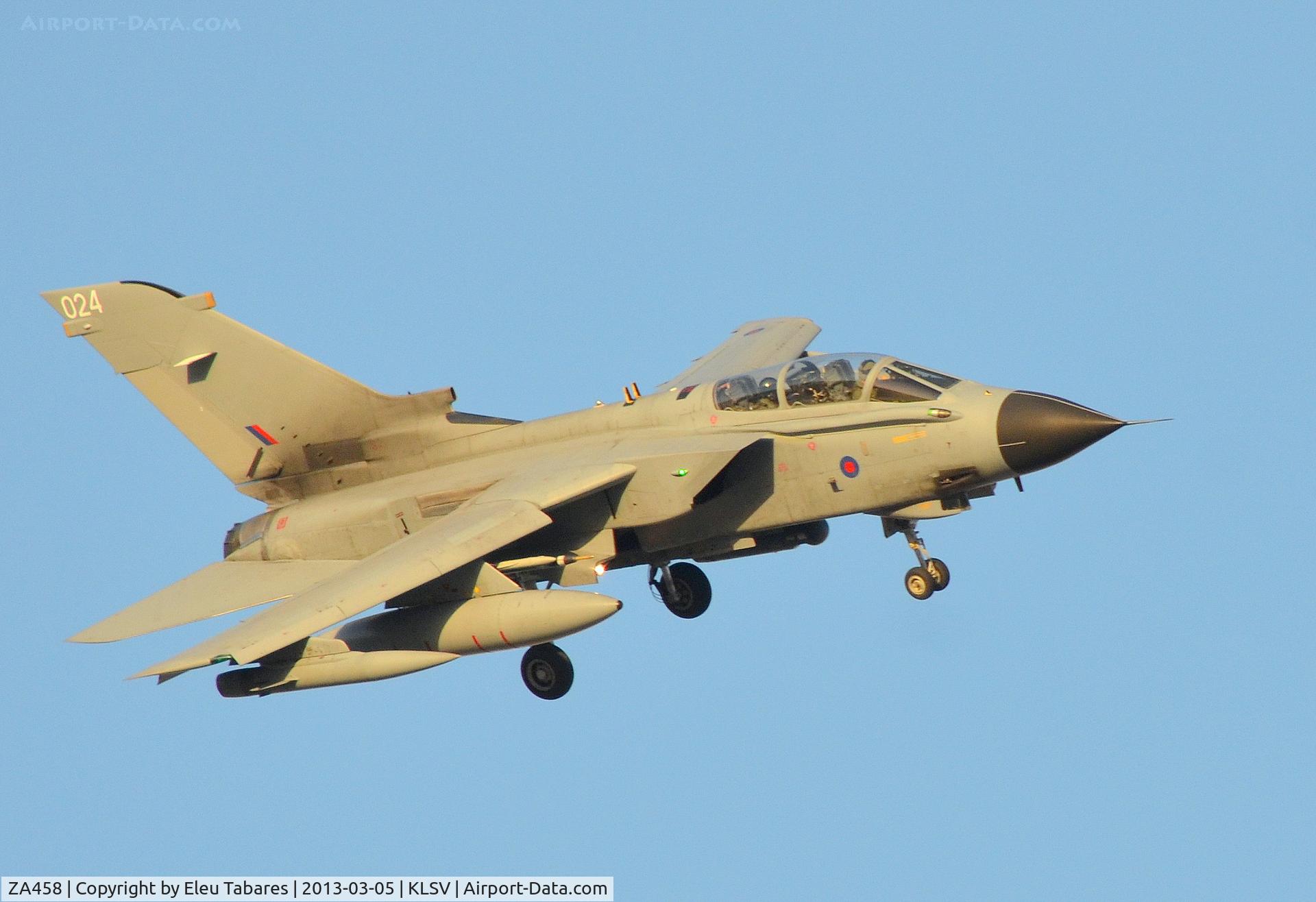 ZA458, 1983 Panavia Tornado GR.4 C/N BS088/262/3124, TAken during Red Flag Exercise at Nellis Air Force Base, Nevada.