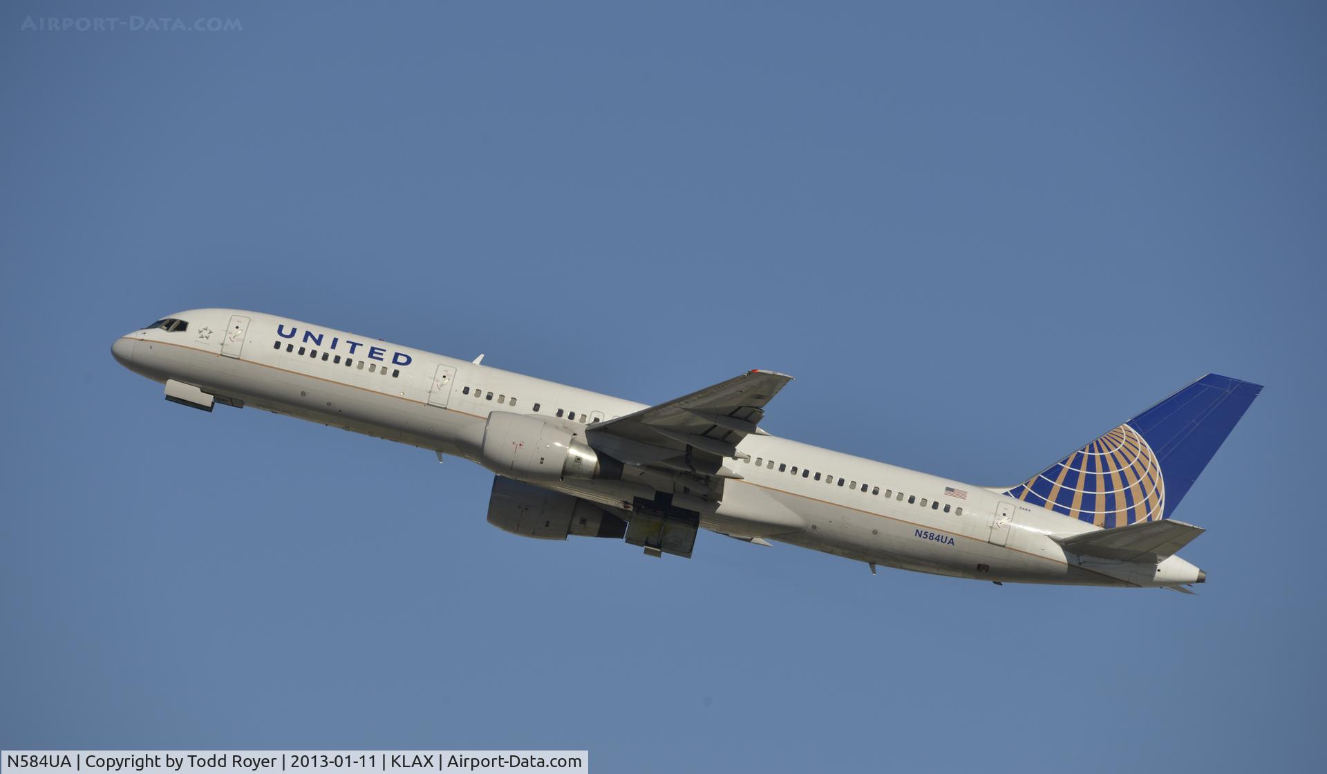 N584UA, 1993 Boeing 757-222 C/N 26706, Departing LAX