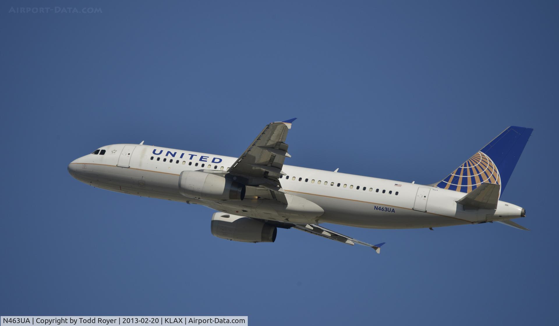 N463UA, 2000 Airbus A320-232 C/N 1282, Departing LAX