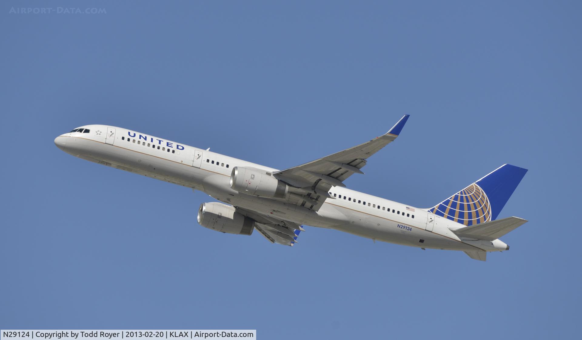 N29124, 1998 Boeing 757-224 C/N 27565, Departing LAX