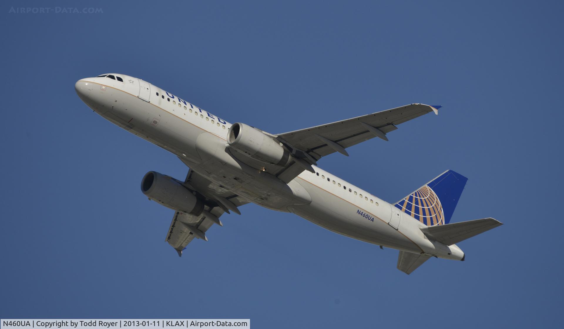 N460UA, 2000 Airbus A320-232 C/N 1248, Departing LAX