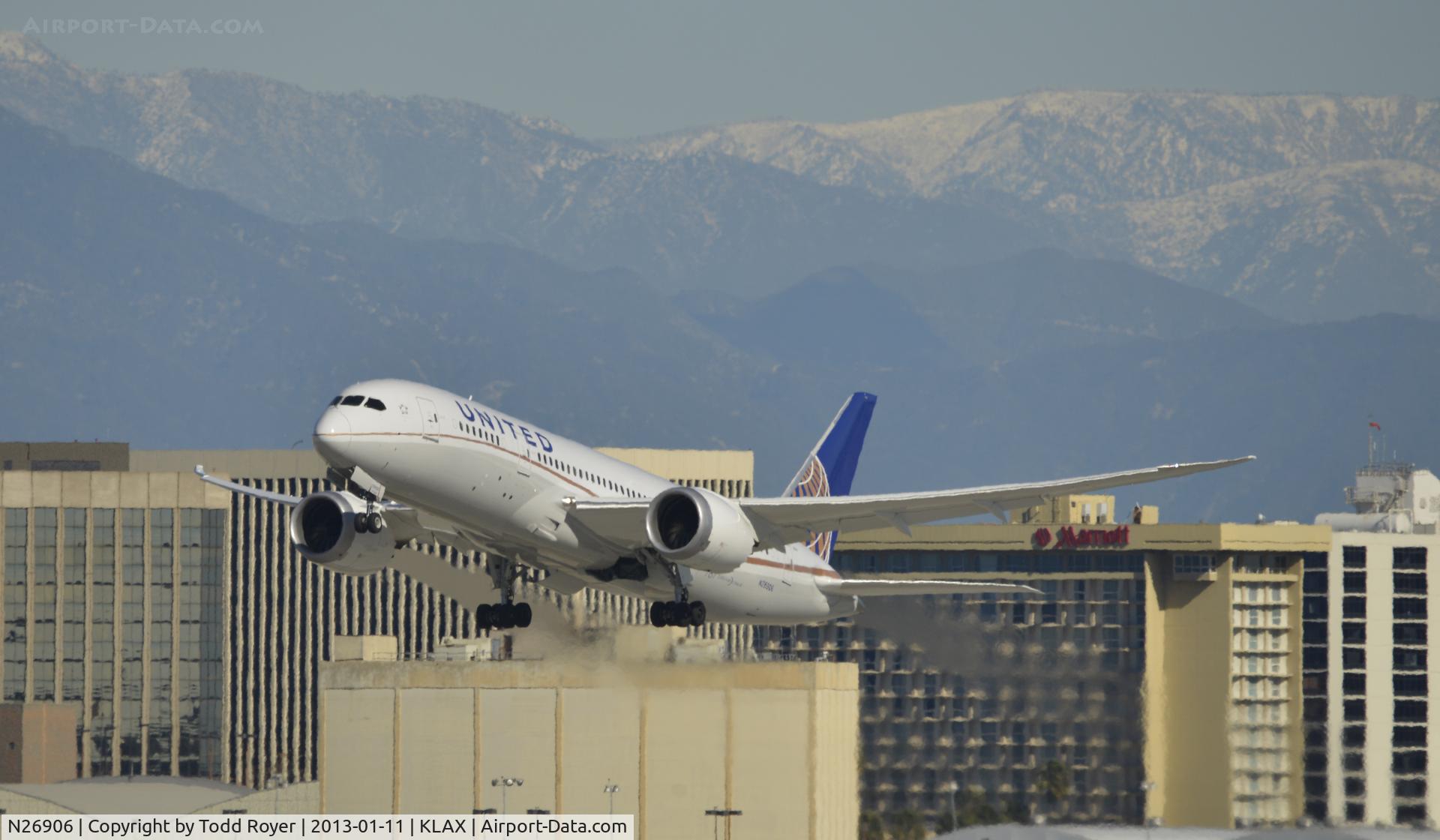 N26906, 2012 Boeing 787-8 Dreamliner C/N 34829, Departing LAX