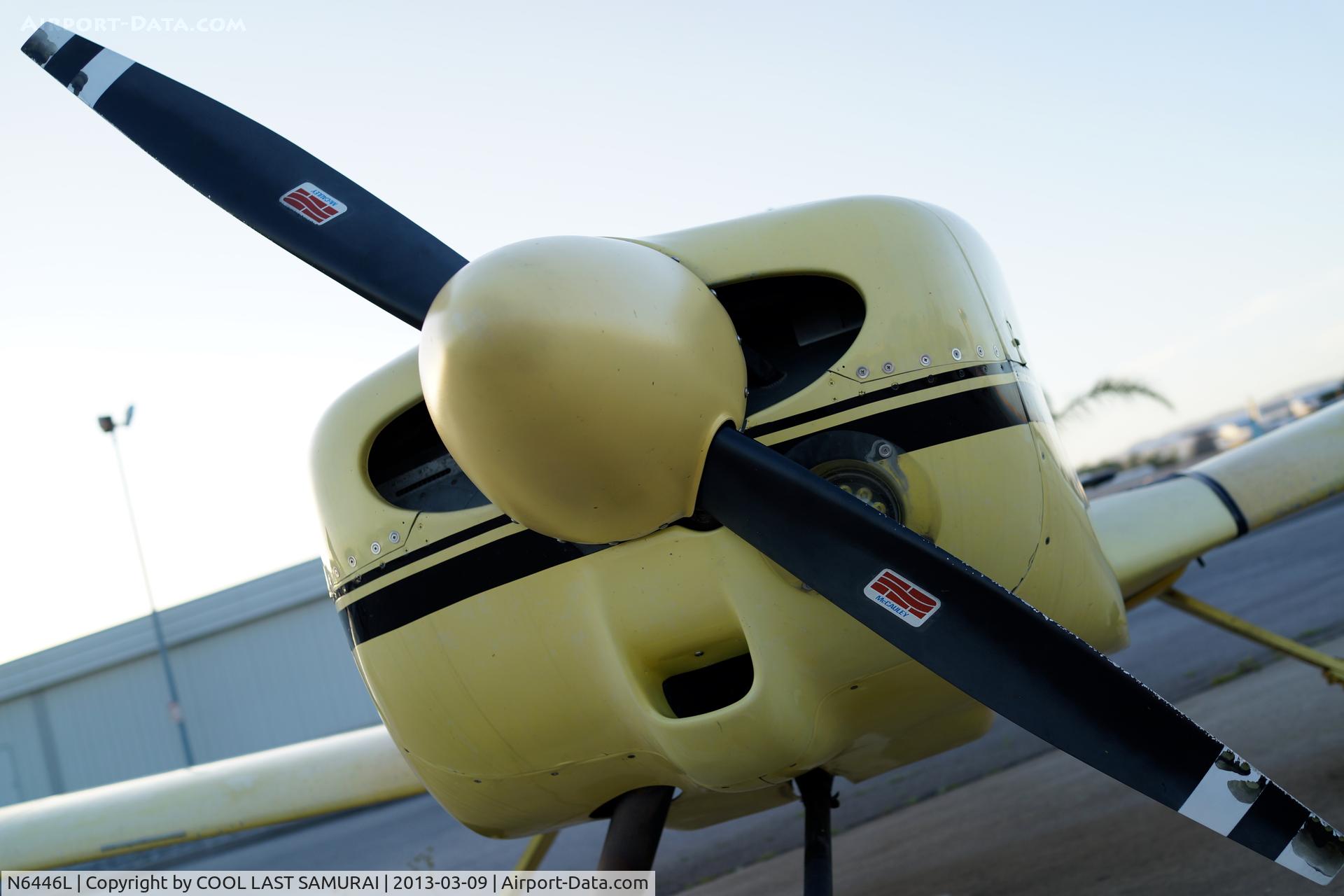 N6446L, 1972 American Aviation AA-1A Trainer C/N AA1A-0446, Grumman 6446L at SMO Parking