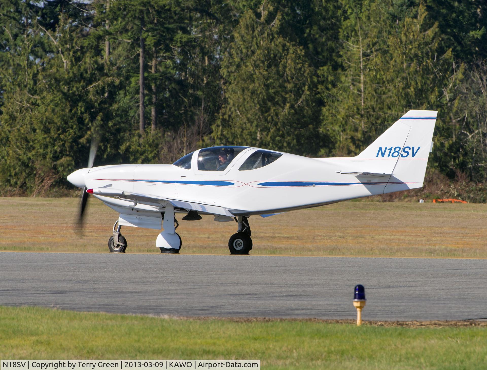 N18SV, 1993 Stoddard-Hamilton Glasair SHA C/N 580R, Arlington Airport