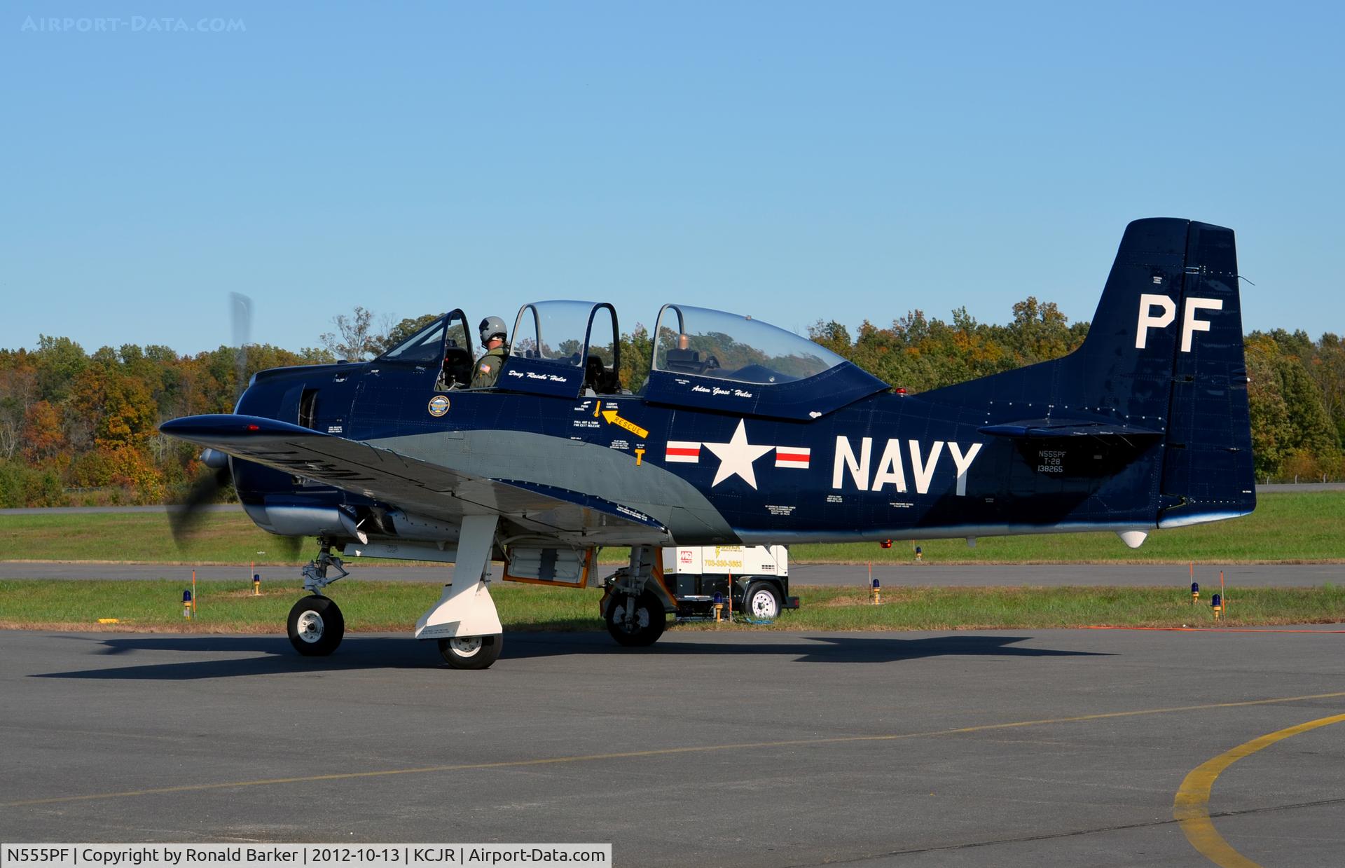 N555PF, 1954 North American T-28B Trojan C/N 200-336 (138265), Taxi - Culpeper Air Fest 2012