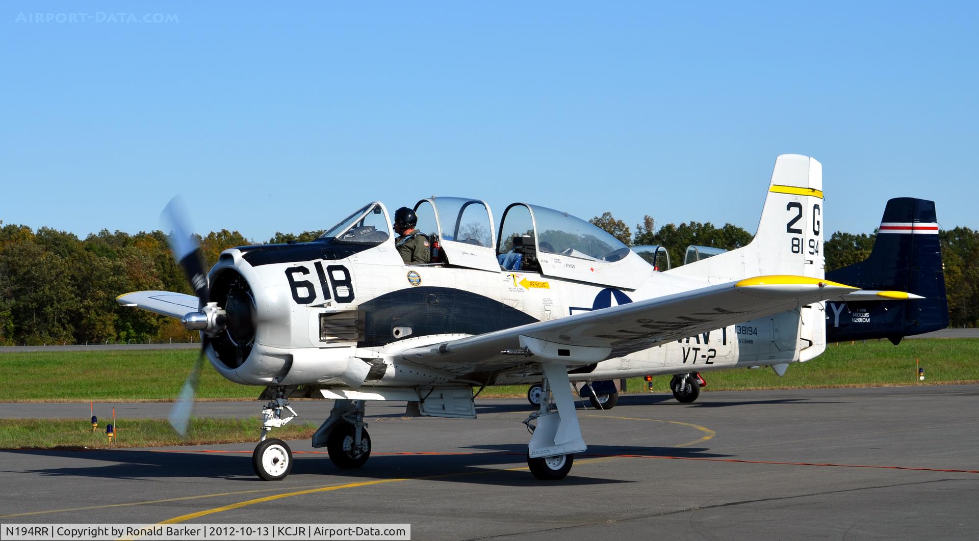 N194RR, North American T-28B Trojan C/N 200-265 (138194), Taxi - Culpeper Air Fest 2012