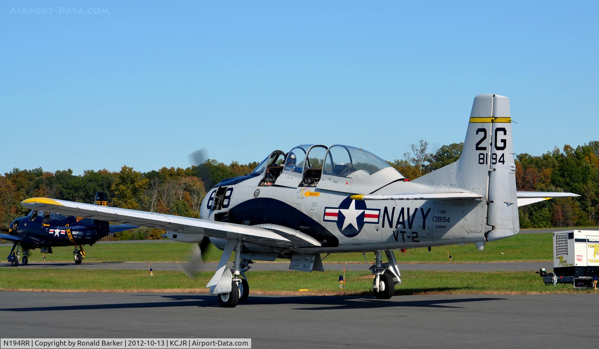 N194RR, North American T-28B Trojan C/N 200-265 (138194), Taxi - Culpeper Air Fest 2012