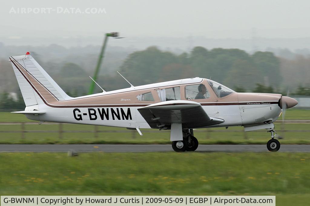 G-BWNM, 1968 Piper PA-28R-180 Cherokee Arrow C/N 28R-30435, At the Great Vintage Flying Weekend. Privately owned.