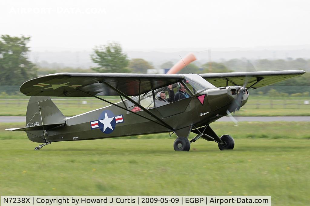 N7238X, 1951 Piper L-18C Super Cub (PA-18-95) C/N 18-1629, At the Great Vintage Flying Weekend. Privately owned.