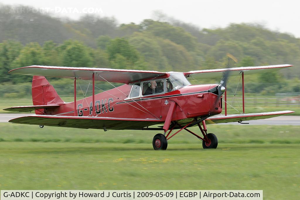 G-ADKC, 1936 De Havilland DH.87B Hornet Moth C/N 8064, At the Great Vintage Flying Weekend. Privately owned.