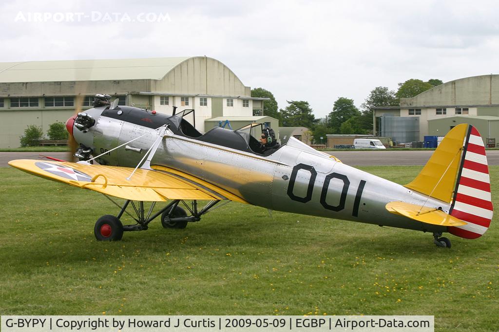 G-BYPY, 1941 Ryan PT-22 Recruit (ST3KR) C/N 1001, Actually a Ryan ST-3KR, not a PT-22, as it has no military history, despite the fictitious markings. At the Great Vintage Flying Weekend. Privately owned.