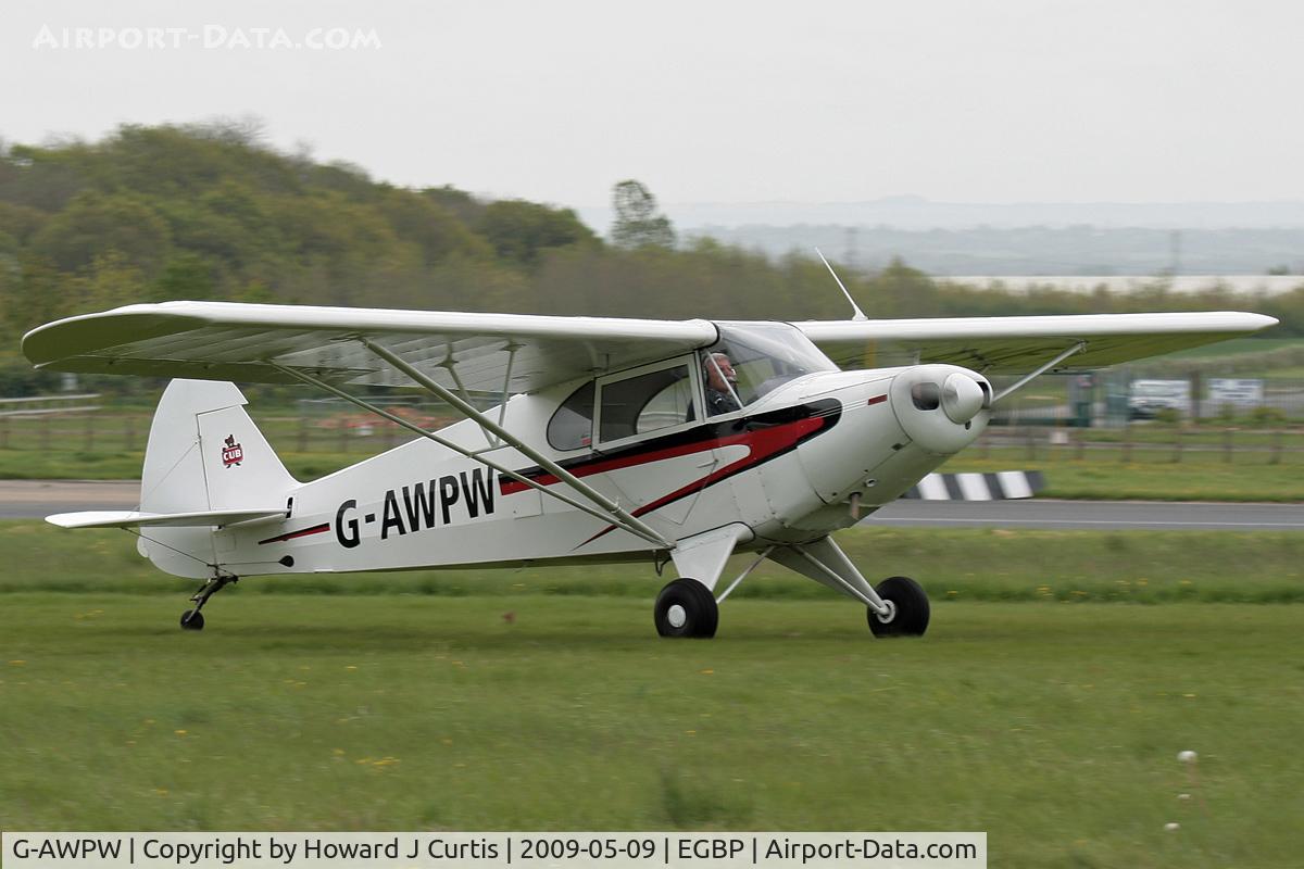 G-AWPW, 1947 Piper PA-12 Super Cruiser C/N 12-3947, At the Great Vintage Flying Weekend. Privately owned.
