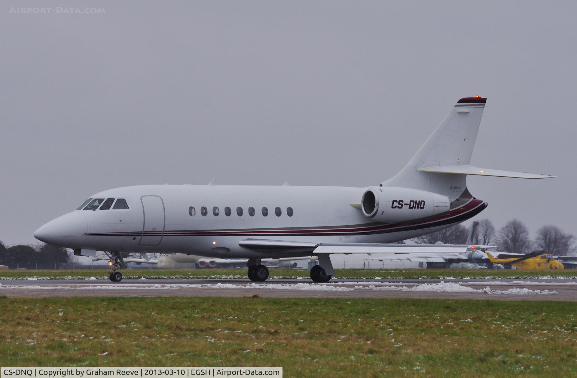 CS-DNQ, 2000 Dassault Falcon 2000 C/N 115, About to depart.
