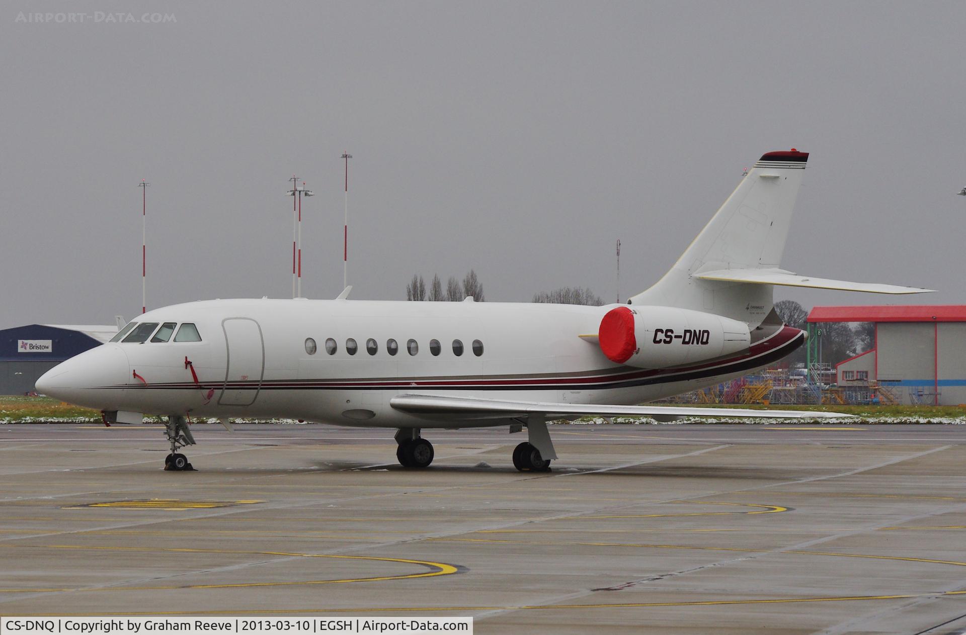 CS-DNQ, 2000 Dassault Falcon 2000 C/N 115, Parked at Norwich.