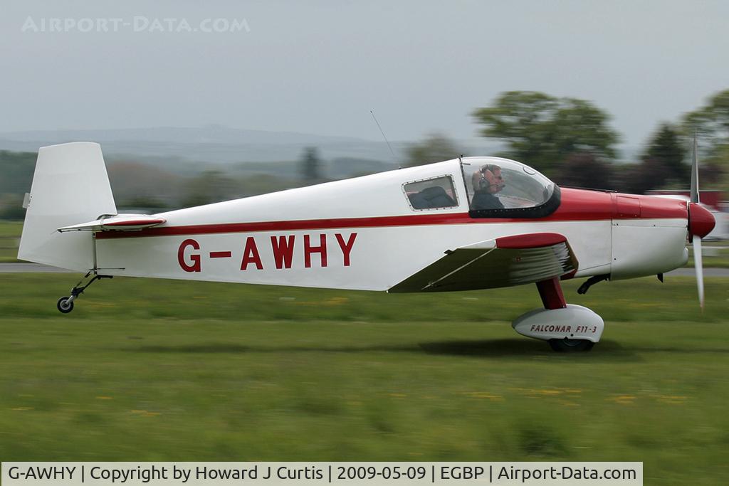 G-AWHY, 1995 Falconar F-11 Sporty C/N PFA 1322, At the Great Vintage Flying Weekend. Privately owned.