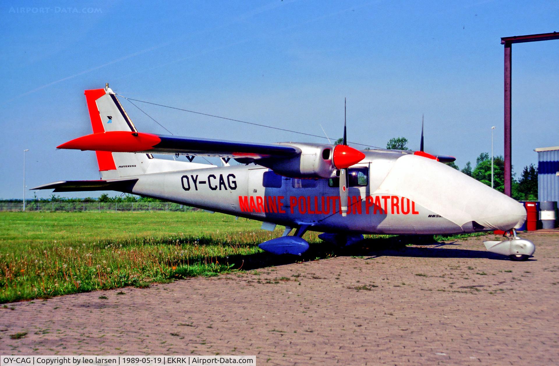 OY-CAG, 1981 Partenavia P-68 Observer C/N 243-03-0B, Roskilde Denmark RKE 19.5.89