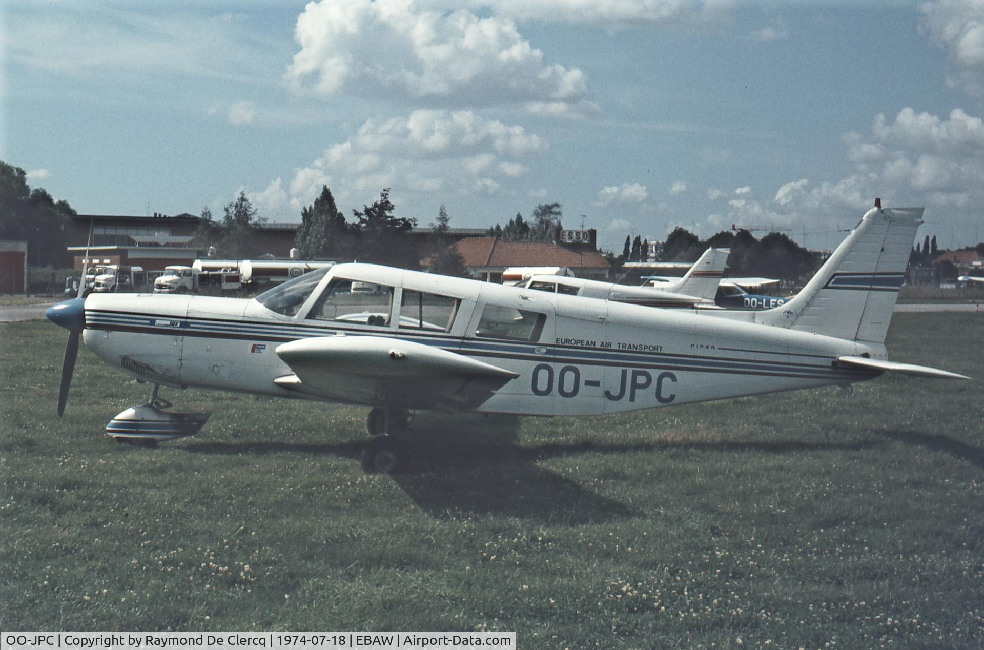 OO-JPC, 1973 Piper PA-32-300 Cherokee Six Cherokee Six C/N 32-7340123, 1973 Piper PA-32-300 Cherokee Six