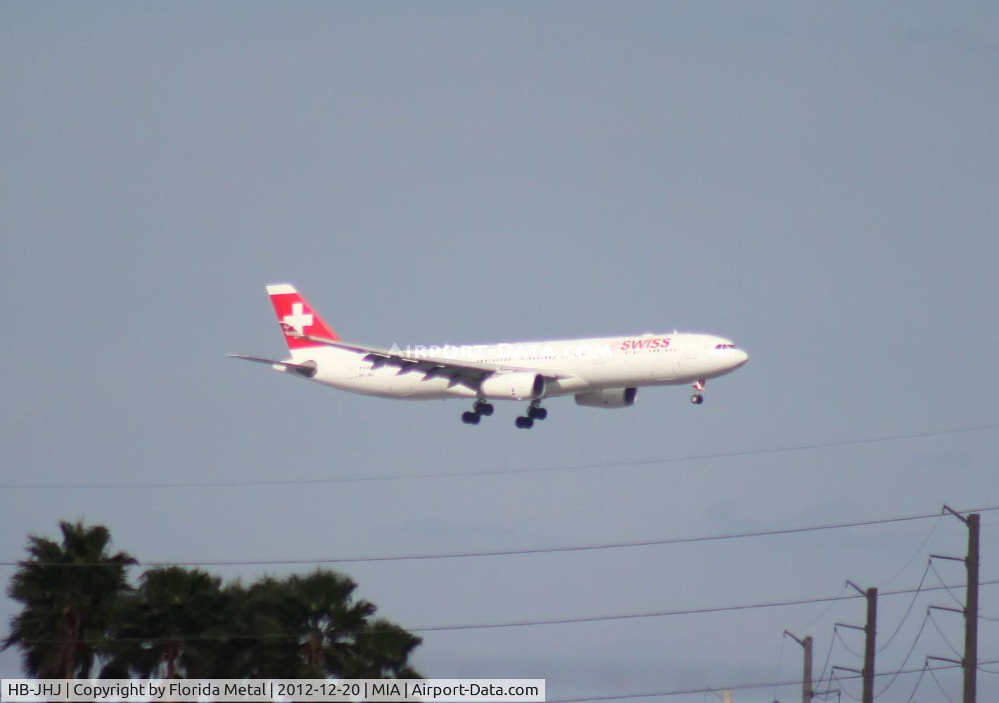HB-JHJ, 2010 Airbus A330-343X C/N 1188, Swiss A330 landing on Rwy 12