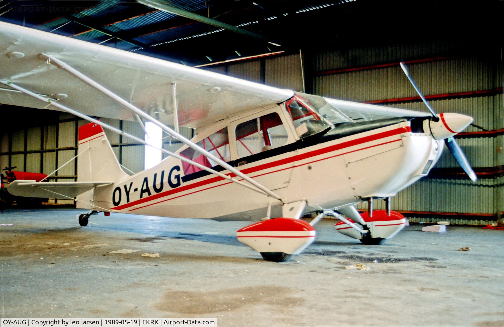 OY-AUG, 1965 Champion 7ECA Citabria C/N 227, RKE 19,5,89 Roskilde Denmark