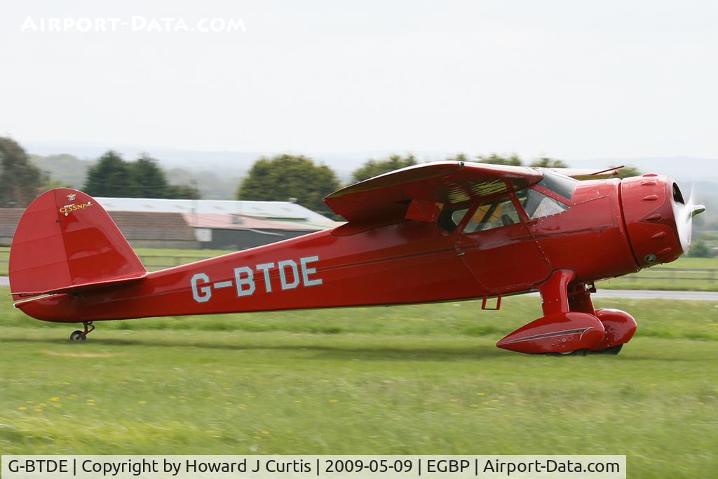 G-BTDE, 1940 Cessna C-165 Airmaster C/N 551, At the Great Vintage Flying Weekend. Privately owned.