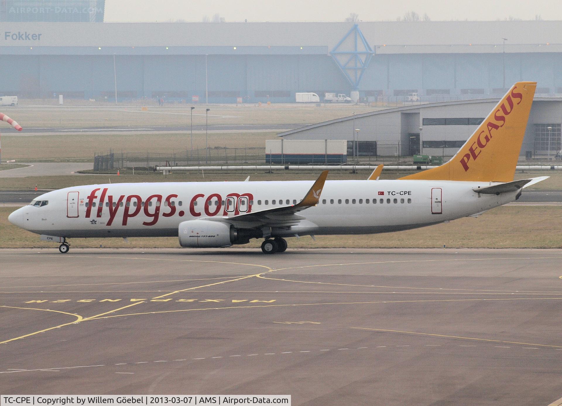 TC-CPE, 2012 Boeing 737-82R C/N 38178, Taxi to the gate of Schiphol Airport