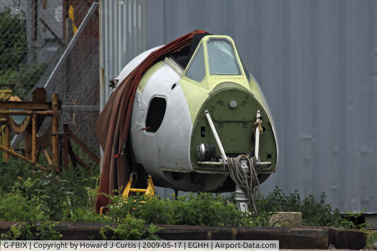 G-FBIX, 1951 De Havilland DH-100 Vampire FB.9 C/N 22100, Privately owned. A somewhat elusive airframe, now believed exported overseas.