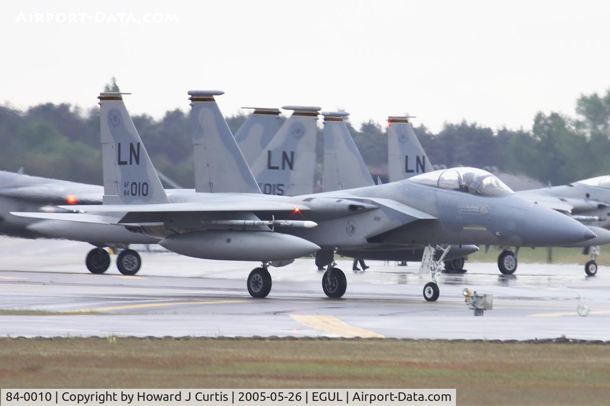 84-0010, 1984 McDonnell Douglas F-15C Eagle C/N 0919/C313, Operated by 493rd FS/48th FW, USAFE.