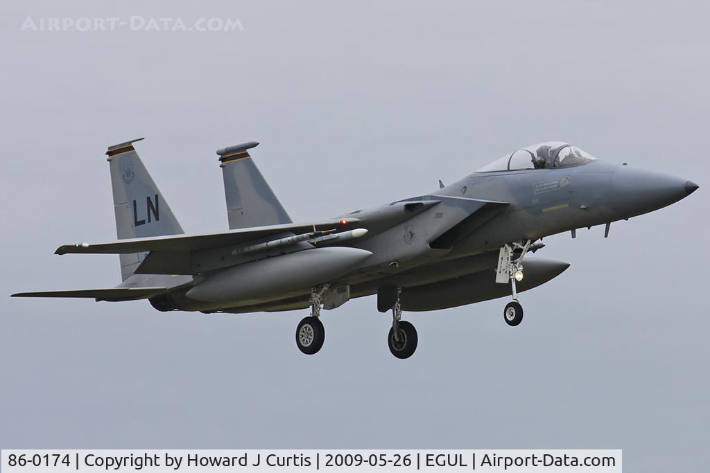 86-0174, 1986 McDonnell Douglas F-15C Eagle C/N 1024/C402, Operated by 493rd FS/48th FW, USAFE.