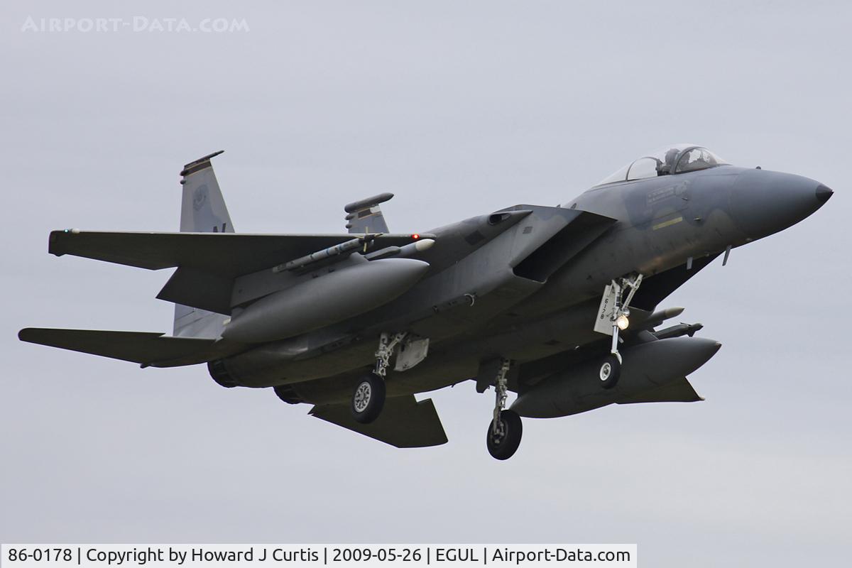 86-0178, 1986 McDonnell Douglas F-15C Eagle C/N 1029/C406, Operated by 493rd FS/48th FW, USAFE.