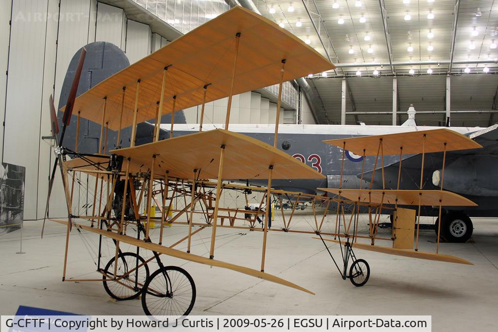 G-CFTF, 2009 Avro Triplane Replica C/N LAA 354-14777, On display here.