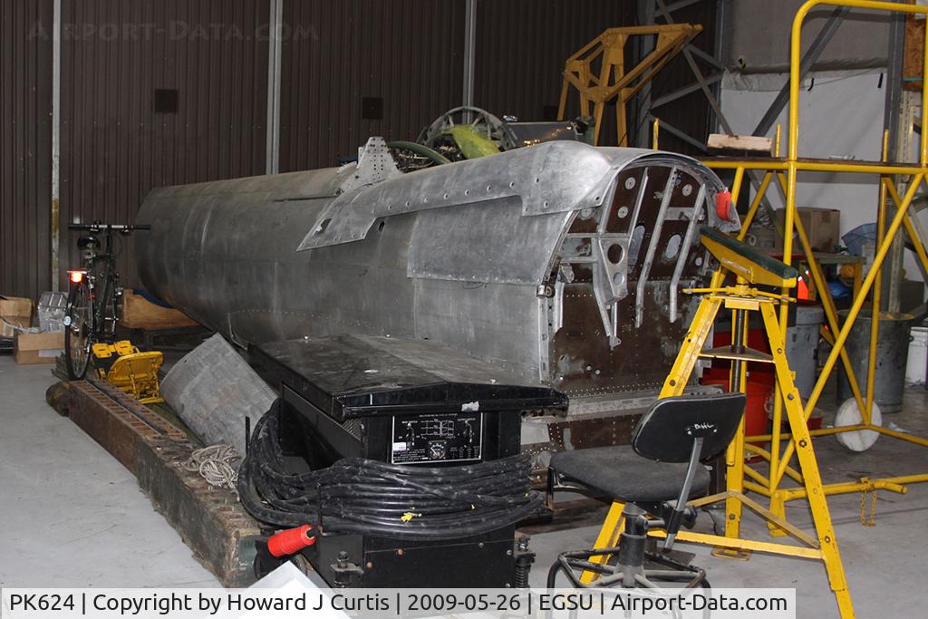 PK624, Supermarine 356 Spitfire F.22 C/N CBAF.189, Owned by the Fighter Collection; awaiting restoration.
