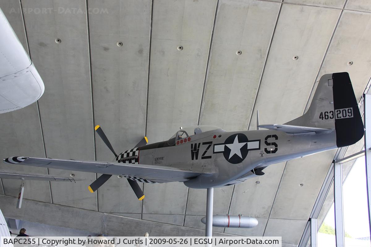 BAPC255, North American P-51D Mustang Replica C/N BAPC.255, Hanging from the ceiling of the American Air Museum.