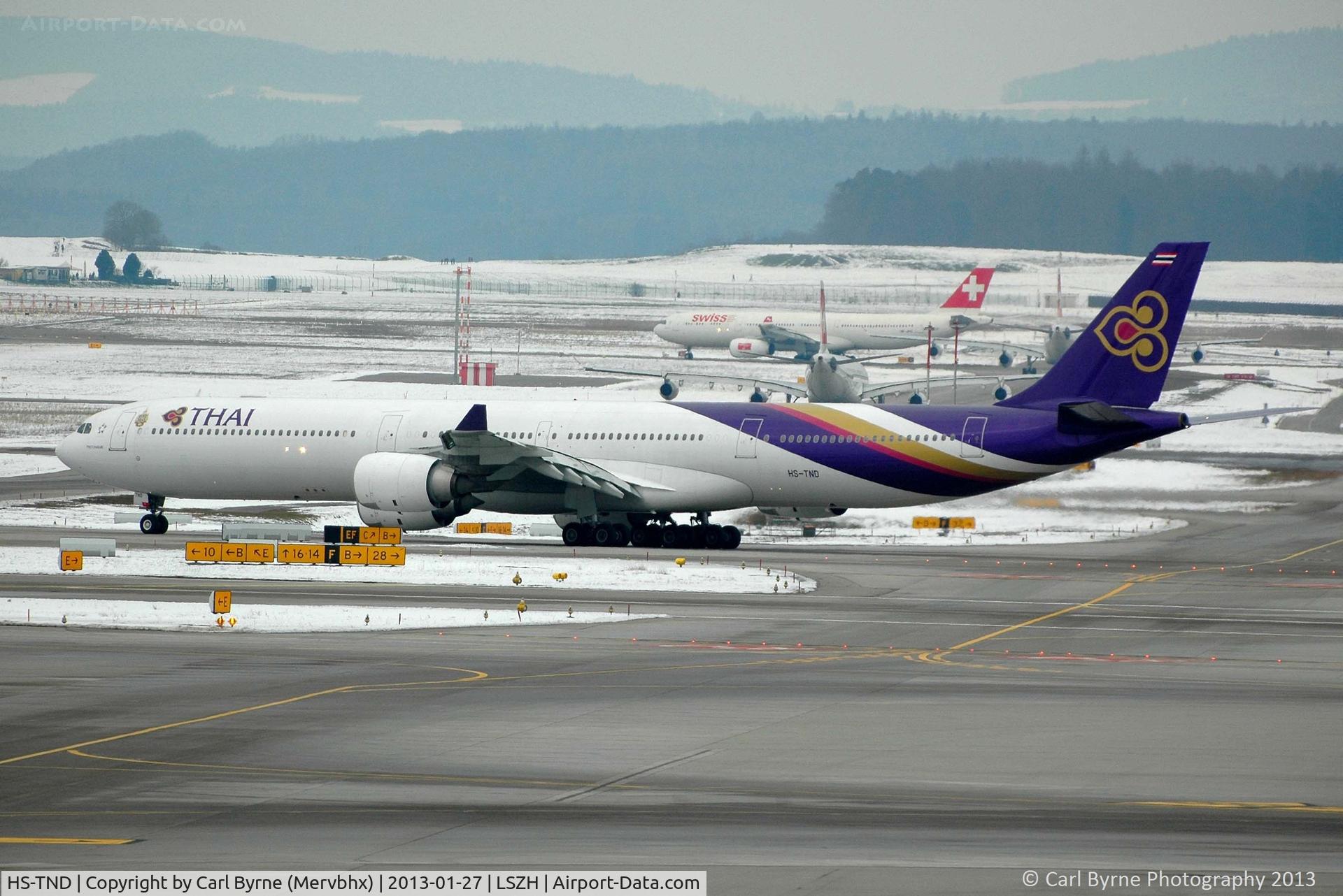 HS-TND, 2005 Airbus A340-642 C/N 710, Taken from the Spectator Terrace.