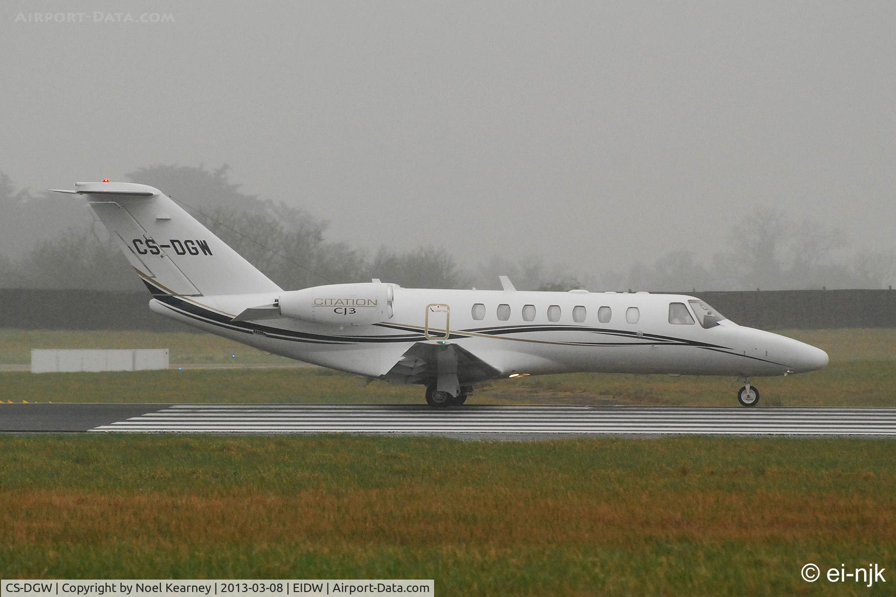 CS-DGW, 2008 Cessna 525B CitationJet CJ3 C/N 525B-0235, Departing Rwy 10 at Dublin.