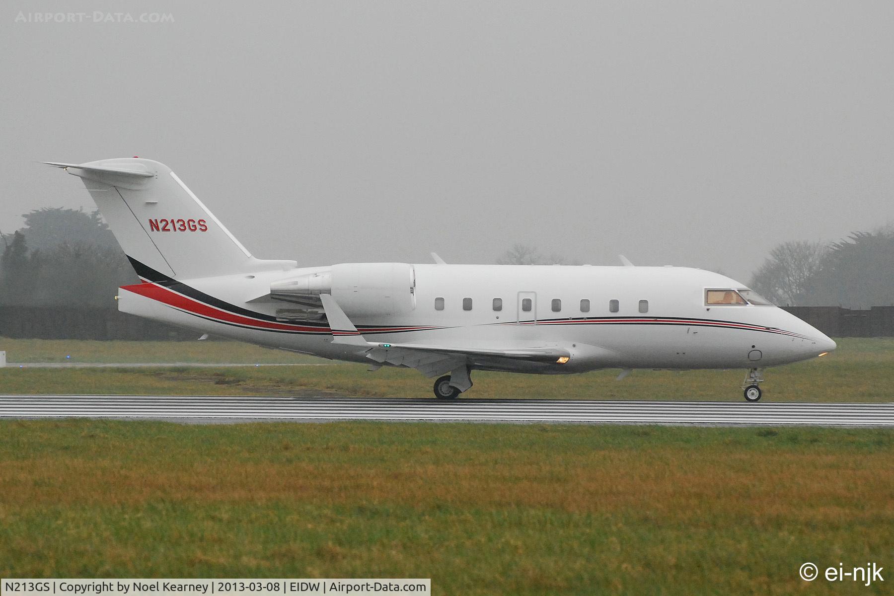N213GS, 1991 Canadair Challenger 601-3A (CL-600-2B16) C/N 5101, Departing off Rwy 10 at Dublin.