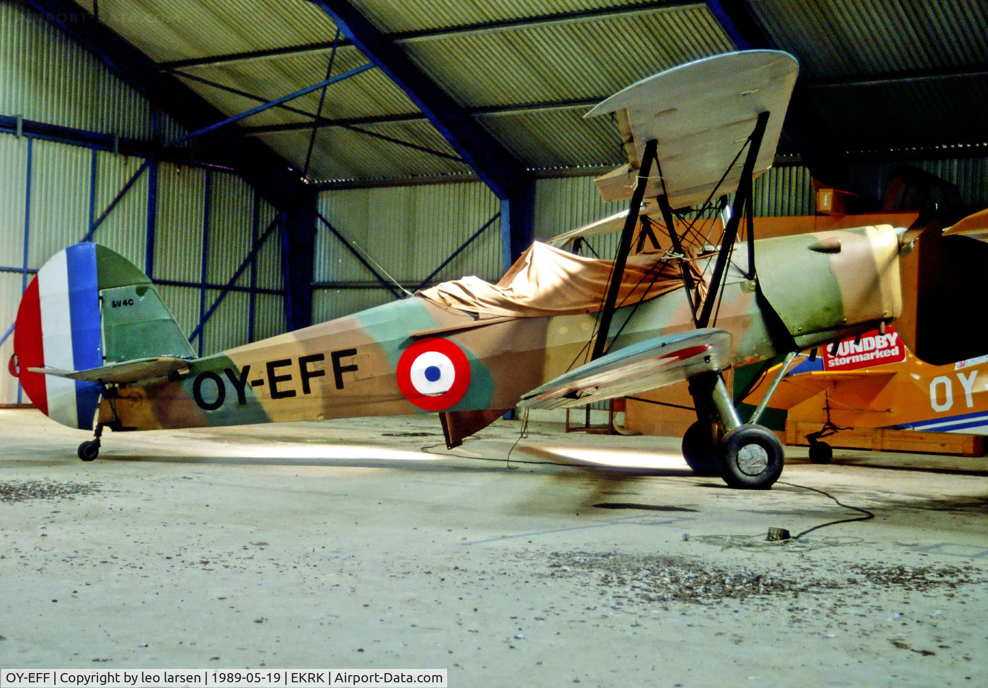 OY-EFF, 1948 Stampe-Vertongen SV-4C C/N 222, Roskilde Denmark 19.5.89