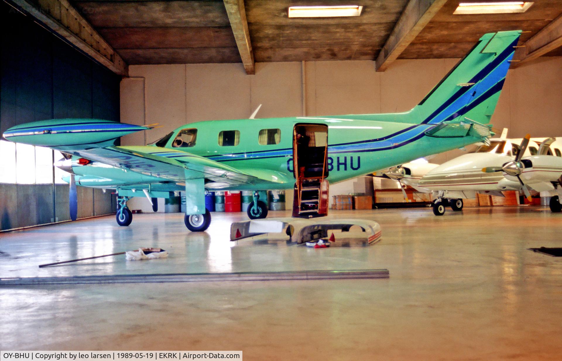 OY-BHU, 1979 Piper PA-31T1 Cheyenne I C/N 31T-7904004, Roskilde Denmark 19.5.89