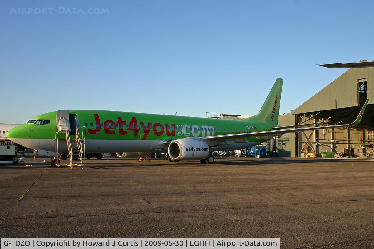 G-FDZO, 2007 Boeing 737-8K5 C/N 34691, An early morning rollout from the spray shop in Jet4You.com titles. To be CN-RPF.