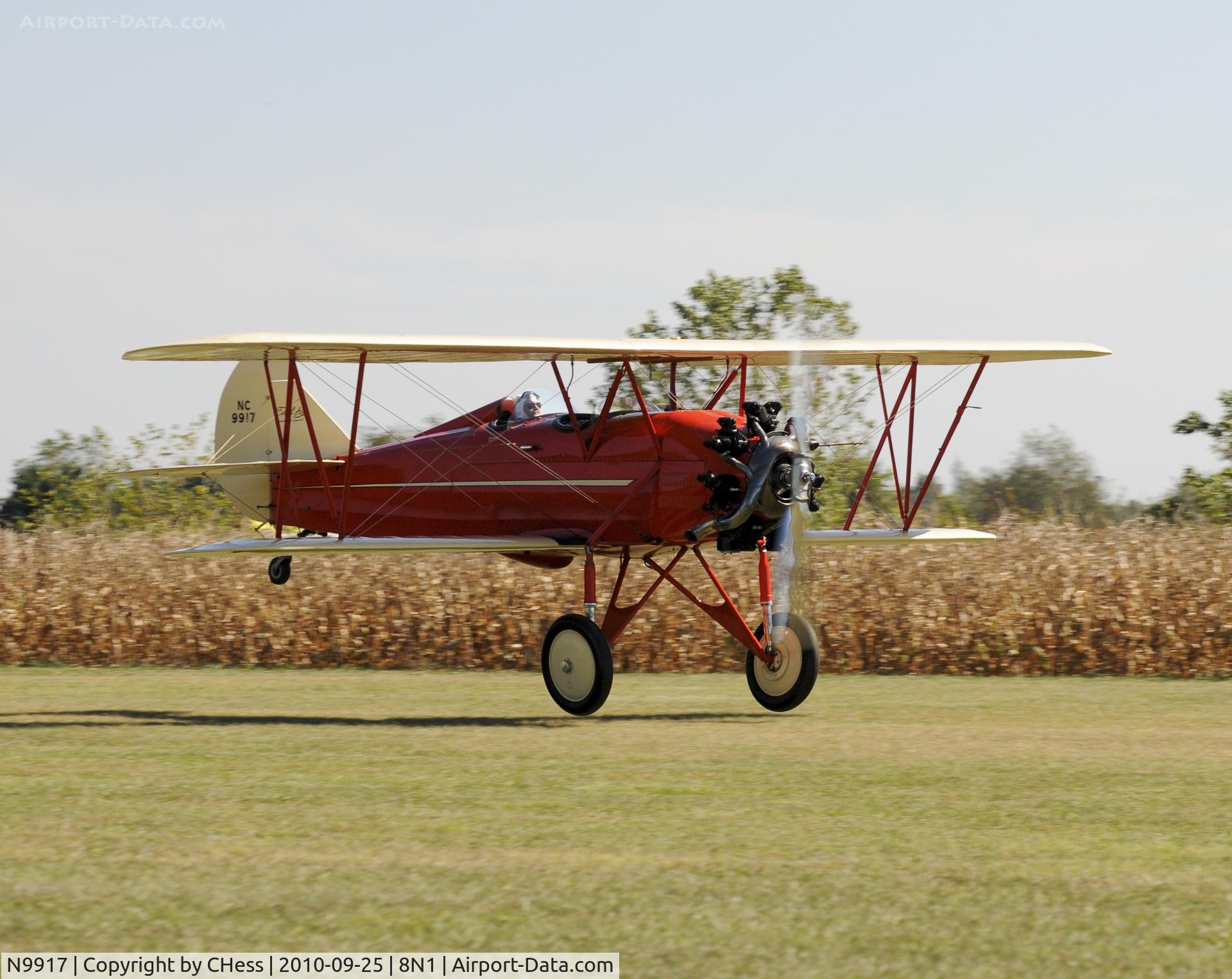 N9917, 1929 Curtiss-Wright Travel Air B9-4000 C/N 1103, Photographed at Golden Age Air Museum's Fall Fly-In of 2010.