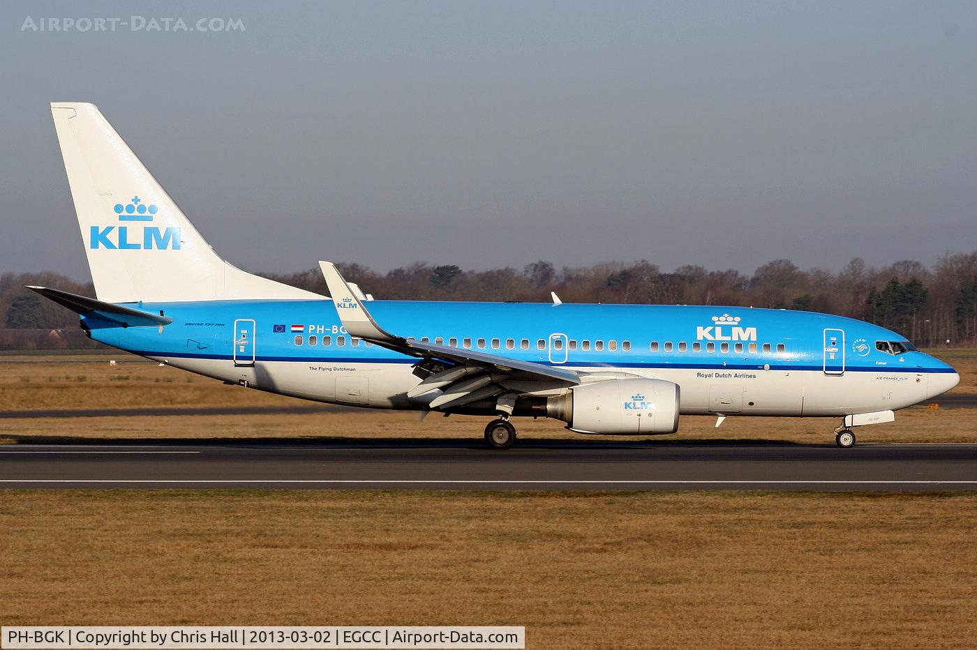 PH-BGK, 2010 Boeing 737-7K2 C/N 38054, KLM Royal Dutch Airlines