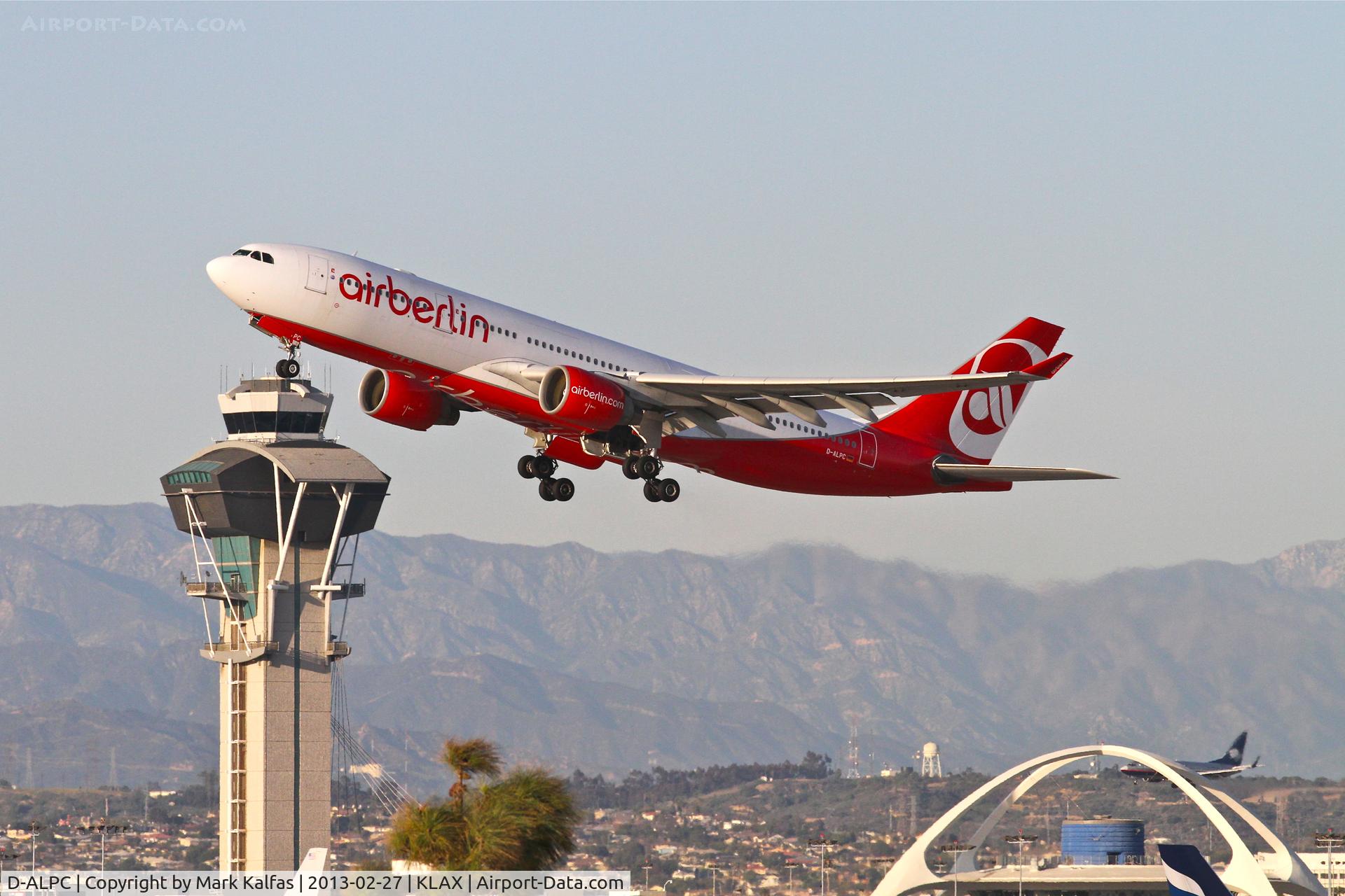 D-ALPC, 2002 Airbus A330-223 C/N 444, Air Berlin Airbus A330-223, BER7431 departing RWY 25R KLAX enroute to Dusseldorf Int'l - EDDL / DUS.