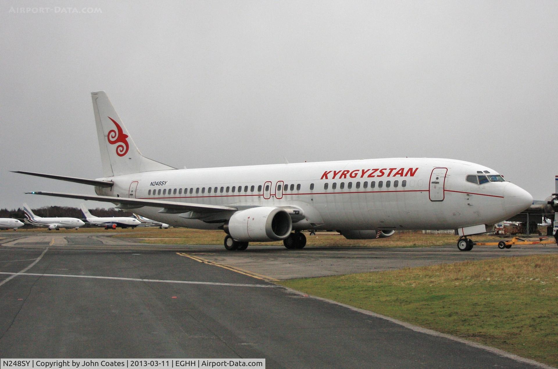 N248SY, 1991 Boeing 737-476 C/N 24438, ex VH-TJM arrives from Budapest and is towed to paintshop