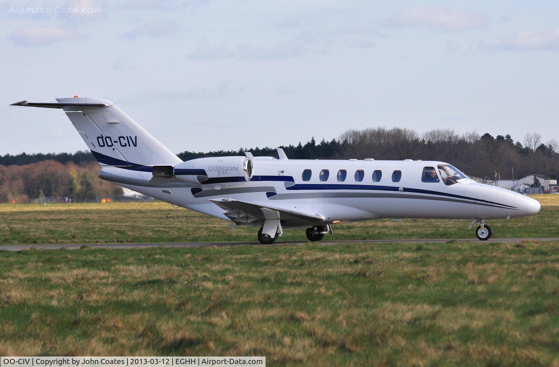 OO-CIV, 2004 Cessna 525A CitationJet CJ2 C/N 525A-0206, Departing after a short visit