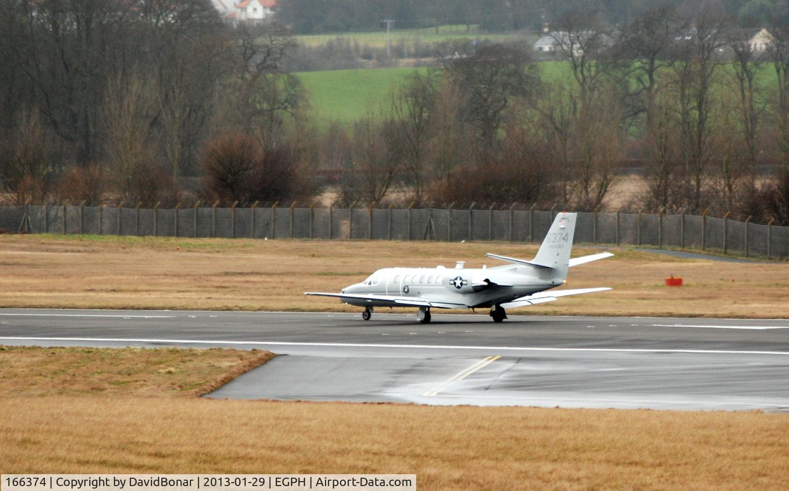 166374, Cessna UC-35D Citation Encore C/N 560-0592, A rare visitor departing after a fuel stopping in Edinburgh